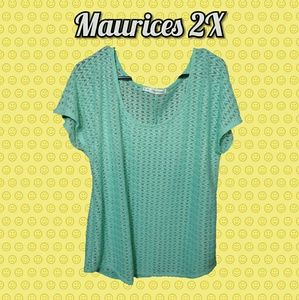 Maurices Top Shirt  2X Mint Green